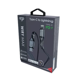 LIGNTNING KABLO PD 20cm için EGO TIP-C - SIYAH